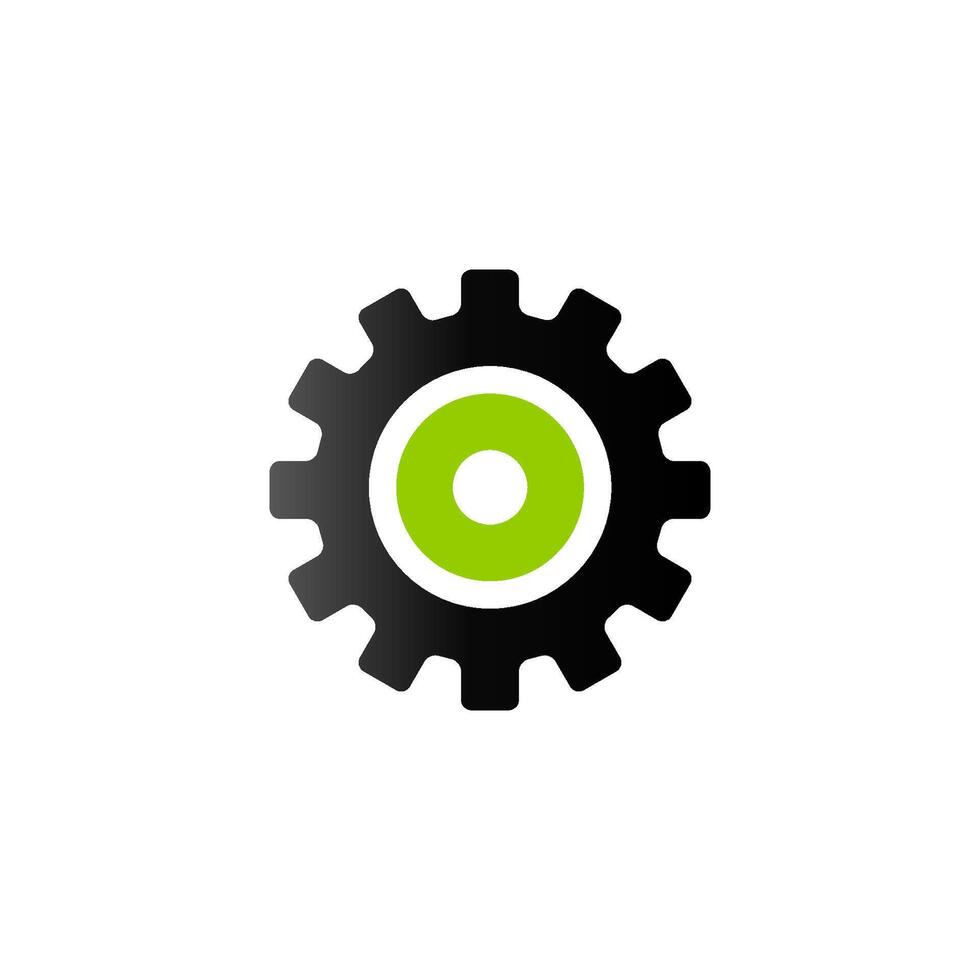 Setting gear icon in duo tone color. vector