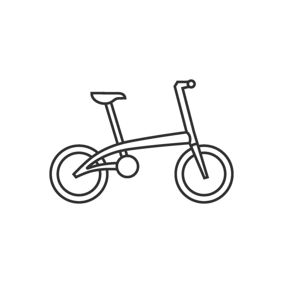 Bicycle icon in thin outline style vector