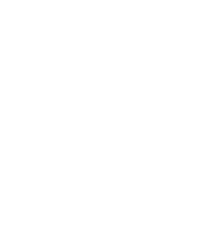 Frame star shape white color minimal png