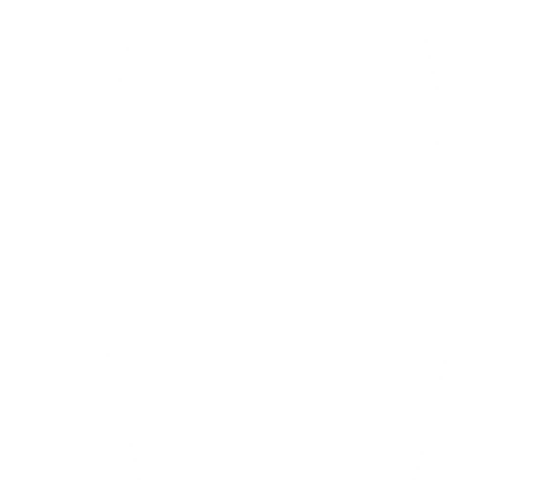 Frame star shape white color minimal png