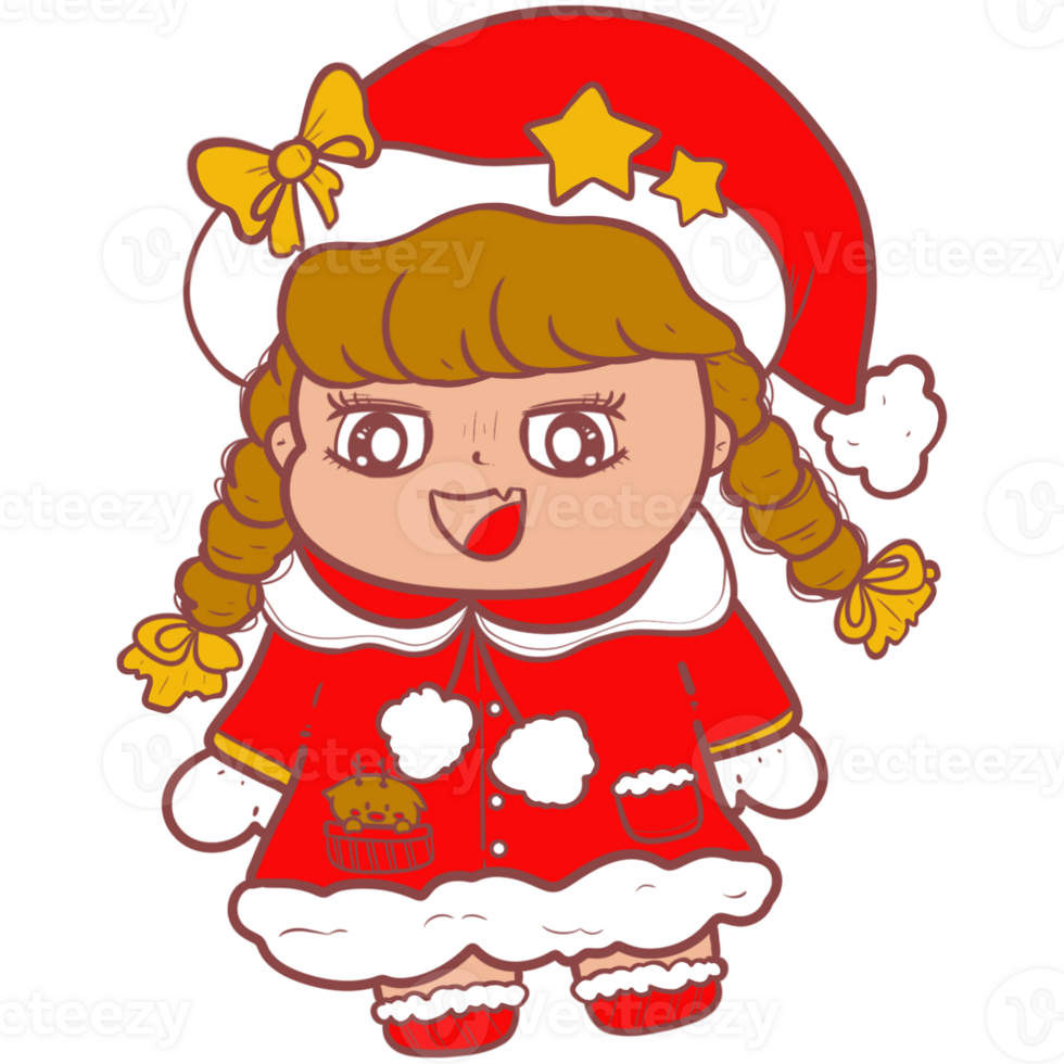 The illustration of a girl png