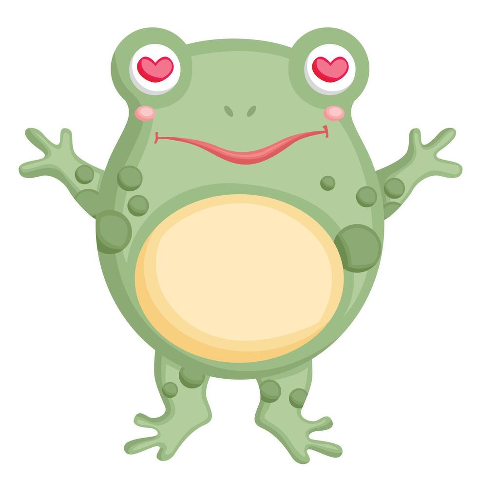 verde rana anfibio animal dibujos animados ilustración vector clipart pegatina antecedentes decoración