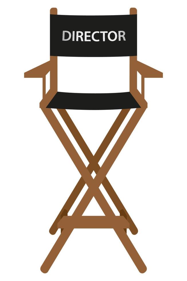 director cine silla valores vector ilustración aislado en blanco antecedentes