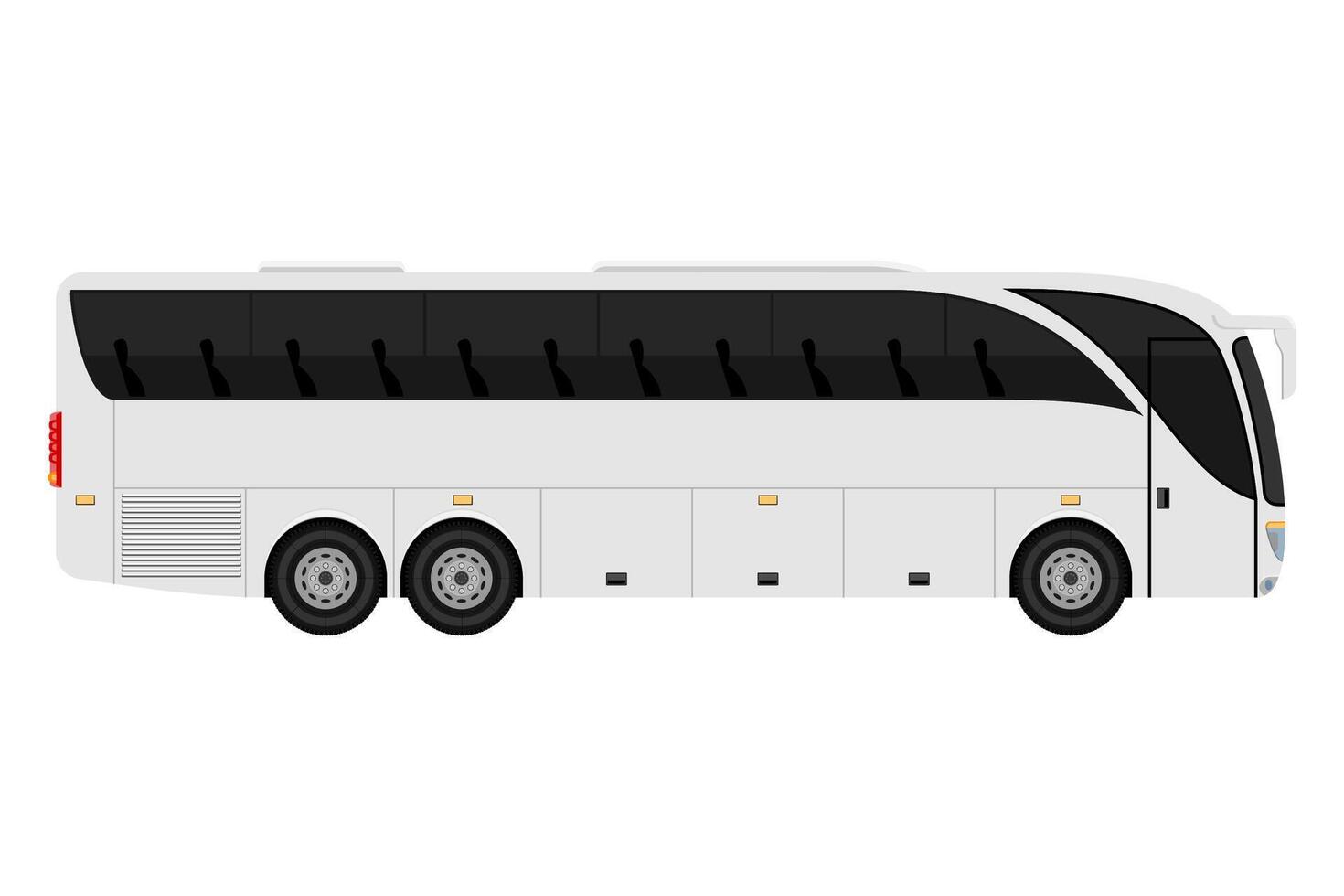 Ilustración de vector de stock de autobús turístico de la ciudad aislada sobre fondo blanco
