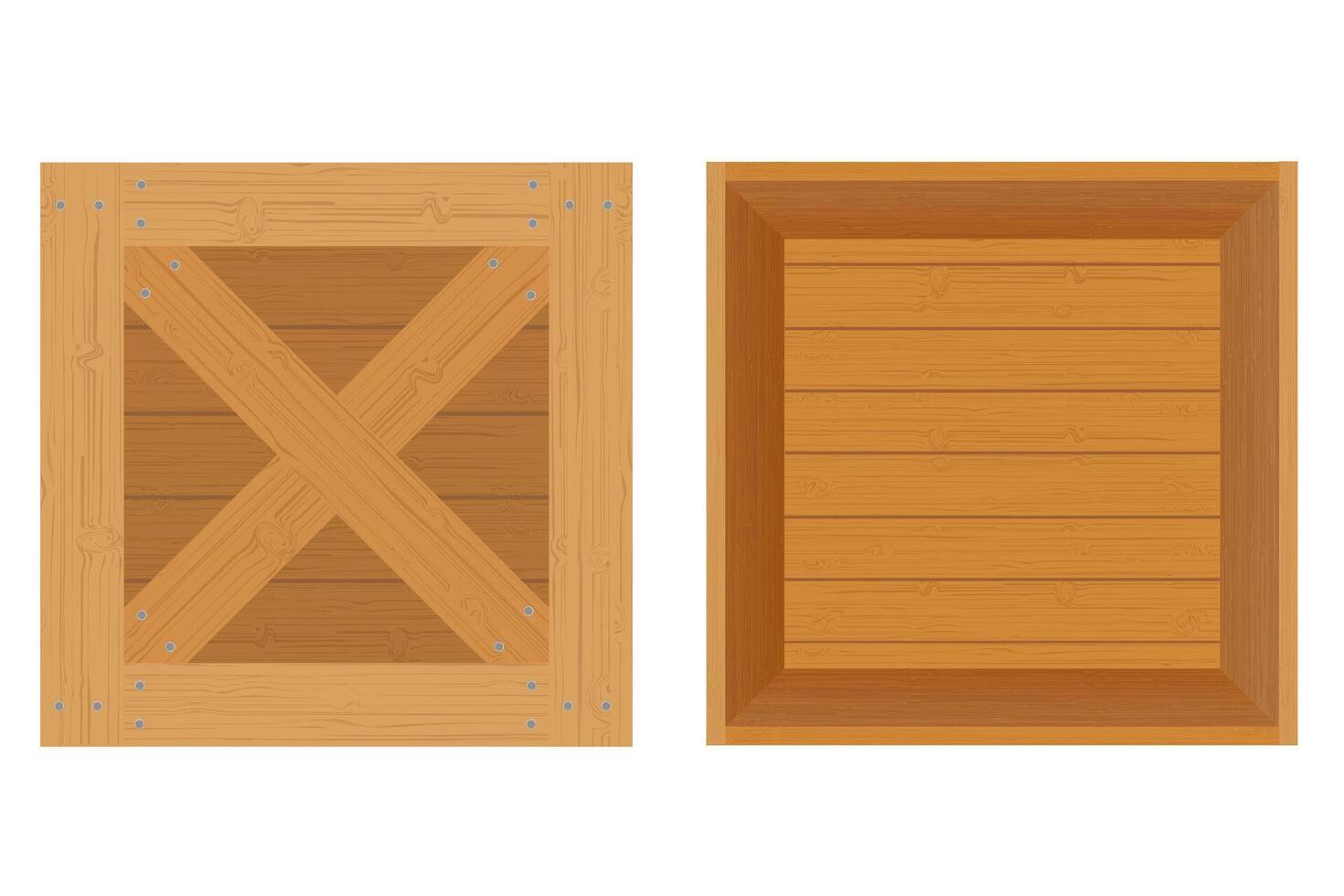 de madera caja para el entrega y transporte de bienes hecho de madera vector ilustración aislado en blanco antecedentes