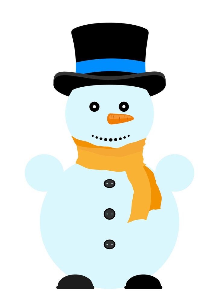 christmas snowman stock vector illustration isolated on white background