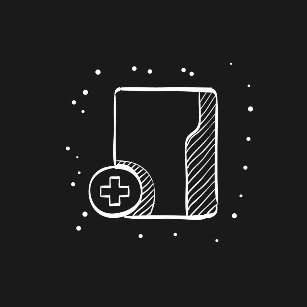 Folder doodle sketch illustration vector