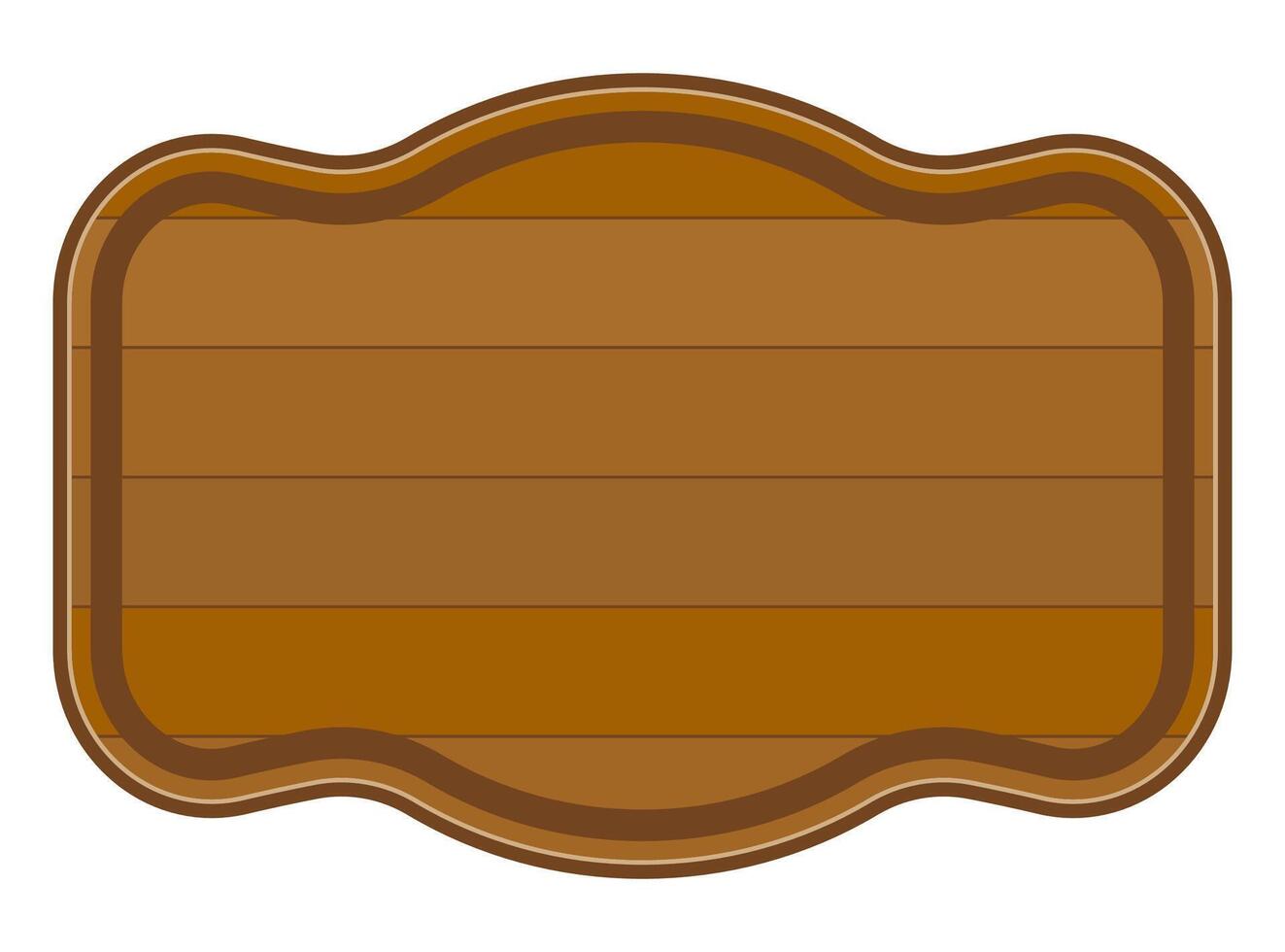 wooden board made of wood cartoon stock vector illustration isolated on white background