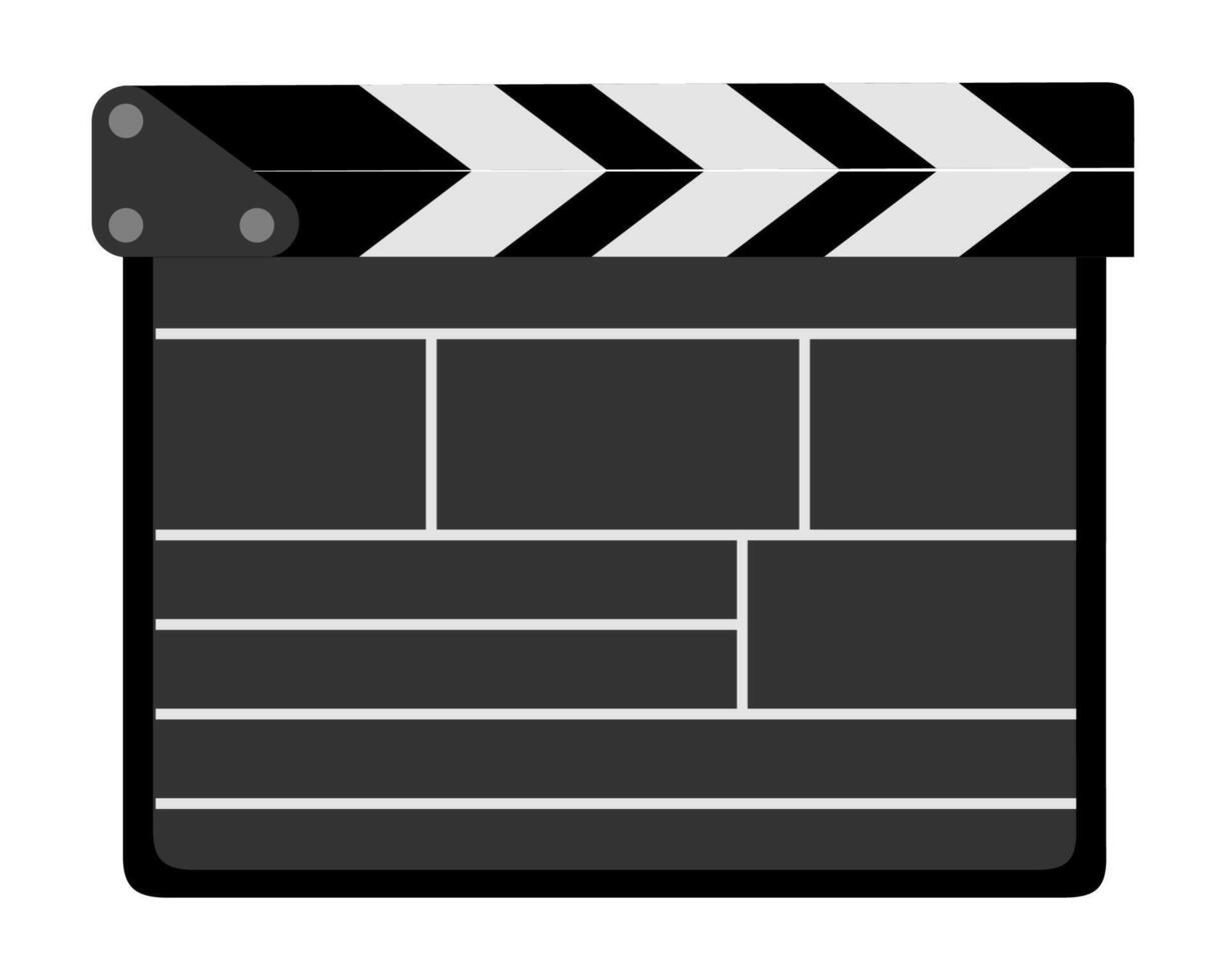 movie clapper stock vector illustration isolated on white background