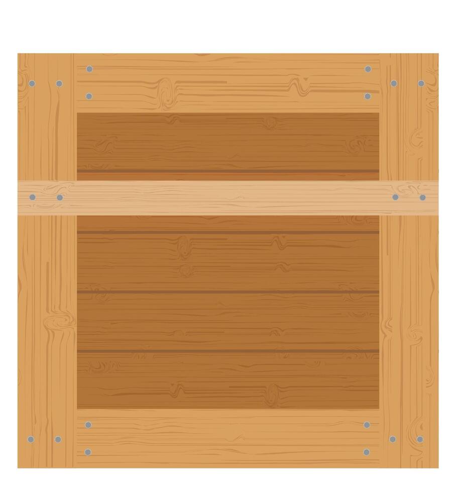 wooden box for the delivery and transportation of goods made of wood vector illustration isolated on white background