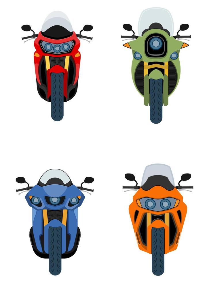 moto moderno rápido Deportes motocicleta vector ilustración aislado en blanco antecedentes