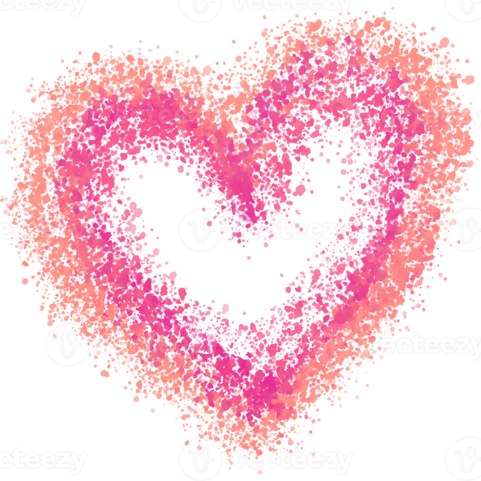 heart frame for valentine - multi colored splash png