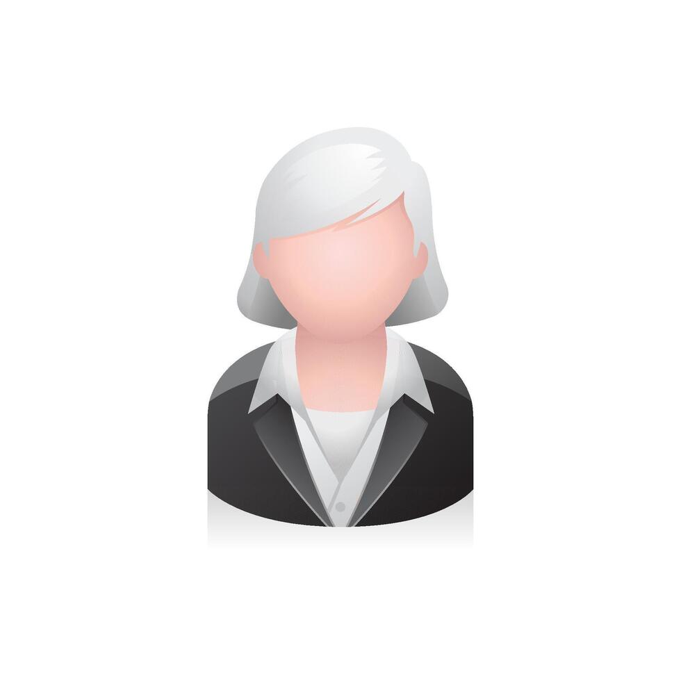 Business woman avatar icon in colors. vector