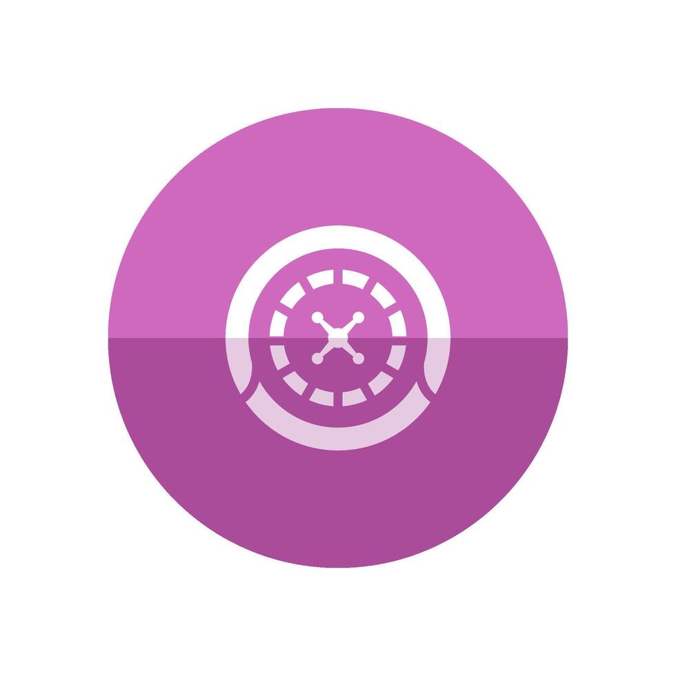Roulette table icon in flat color circle style. Game gambling chance opportunity jackpot vector