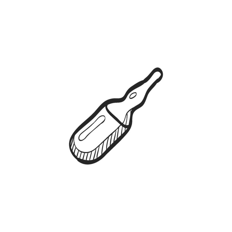 Hand drawn sketch icon ampule vector