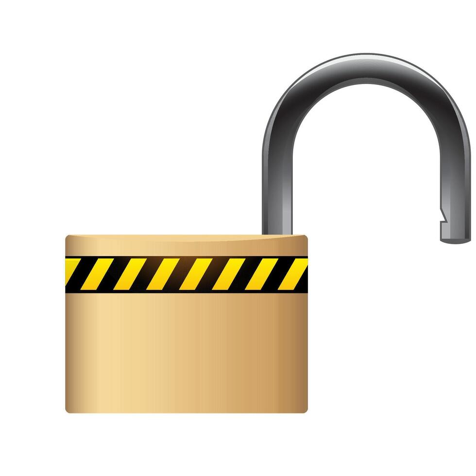 Padlock icon in color. Finance safety protection vector