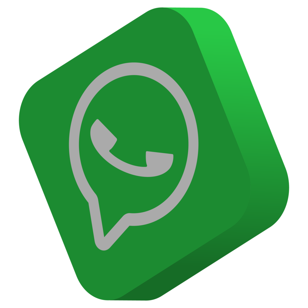 Modern 3D Green Template WhatsApp Interface Illustration. Internet network concept. png