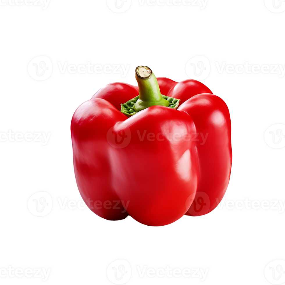 AI generated Sweet red pepper fruit icon isolated transparent background png