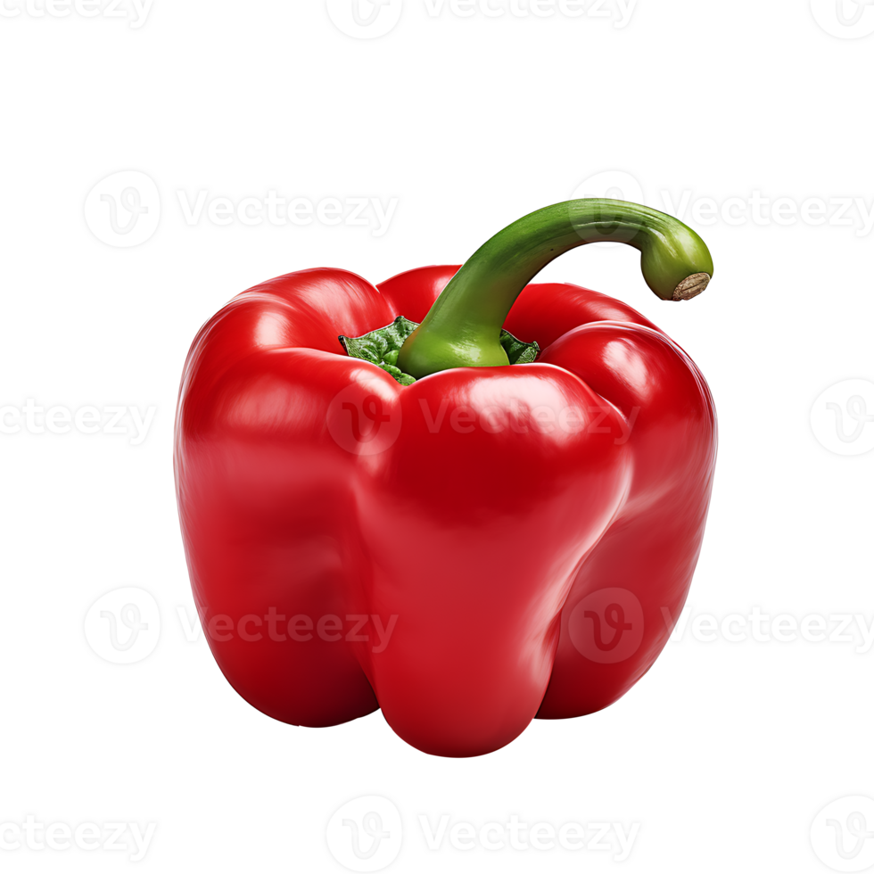 AI generated Sweet red pepper fruit icon isolated transparent background png