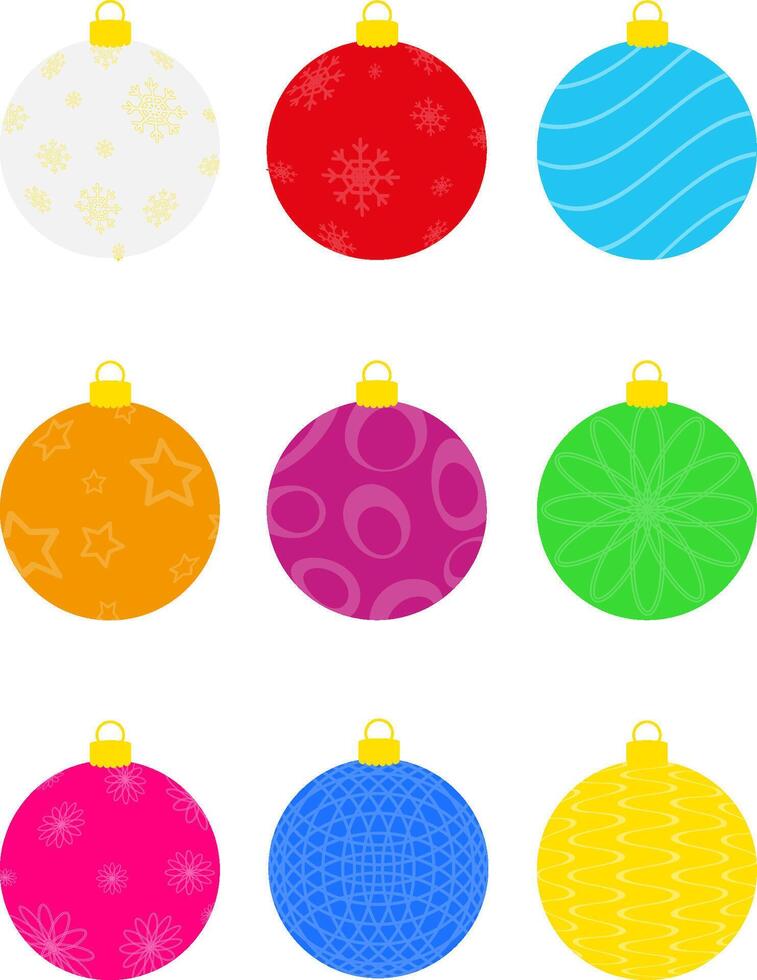 Navidad pelotas valores vector ilustración aislado en blanco antecedentes