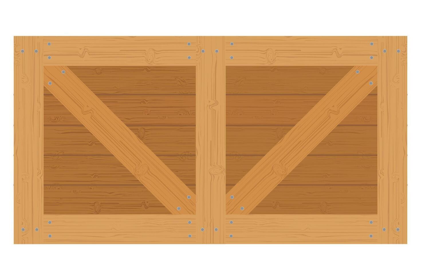 wooden box for the delivery and transportation of goods made of wood vector illustration isolated on white background