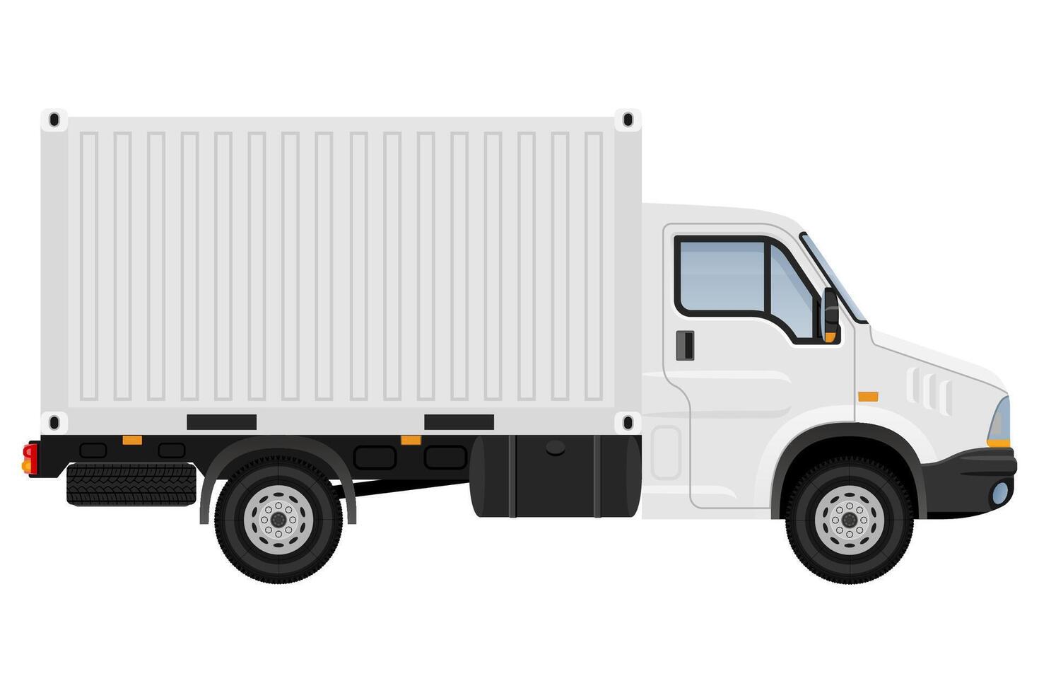 small truck van lorry for transportation of cargo goods stock vector illustration isolated on white background