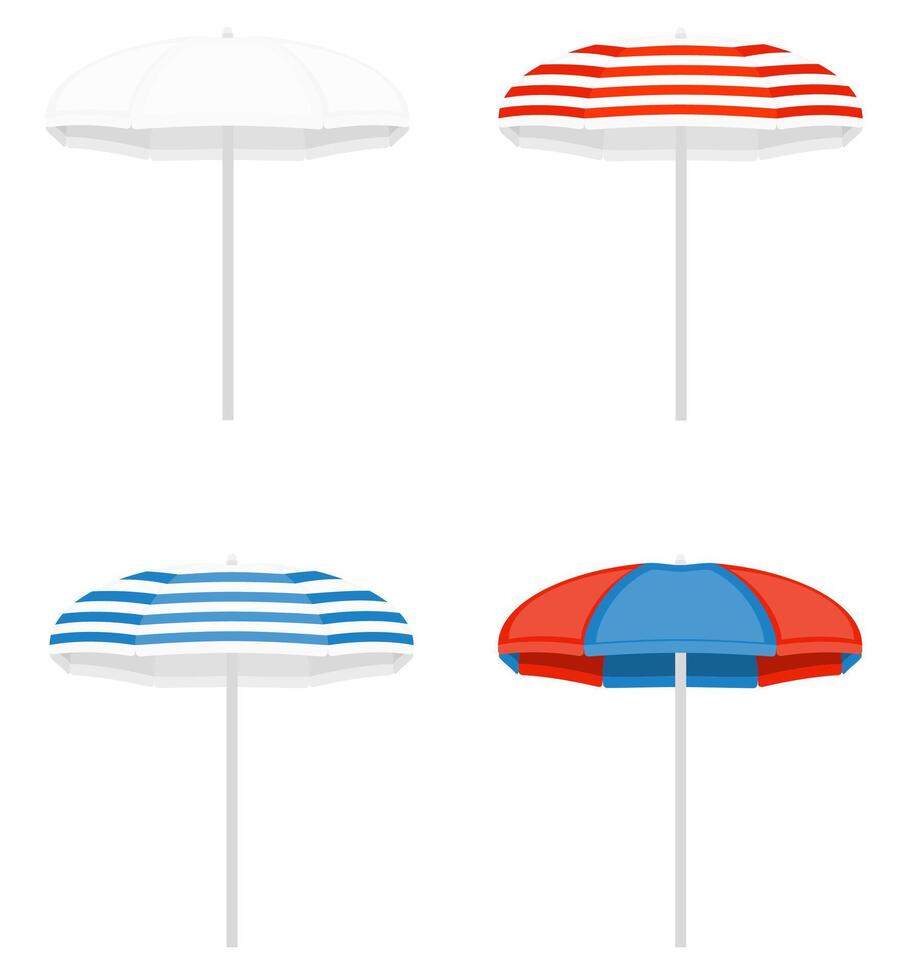 playa y mar verano ocio objetos valores vector ilustración aislado en blanco antecedentes