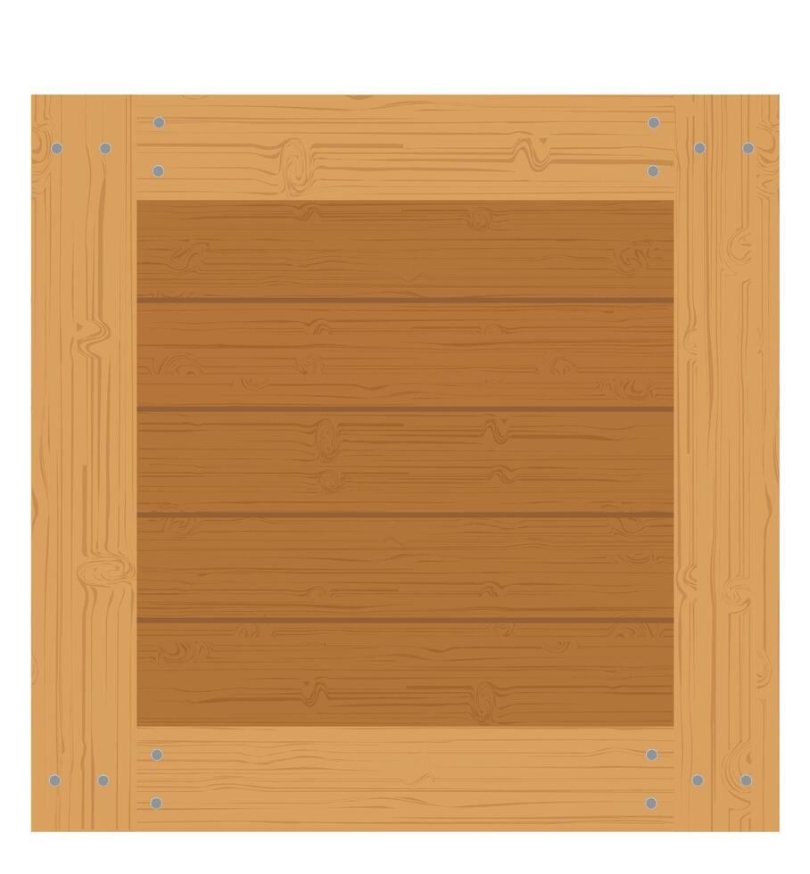 wooden box for the delivery and transportation of goods made of wood vector illustration isolated on white background