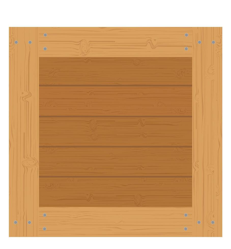 wooden box for the delivery and transportation of goods made of wood vector illustration isolated on white background