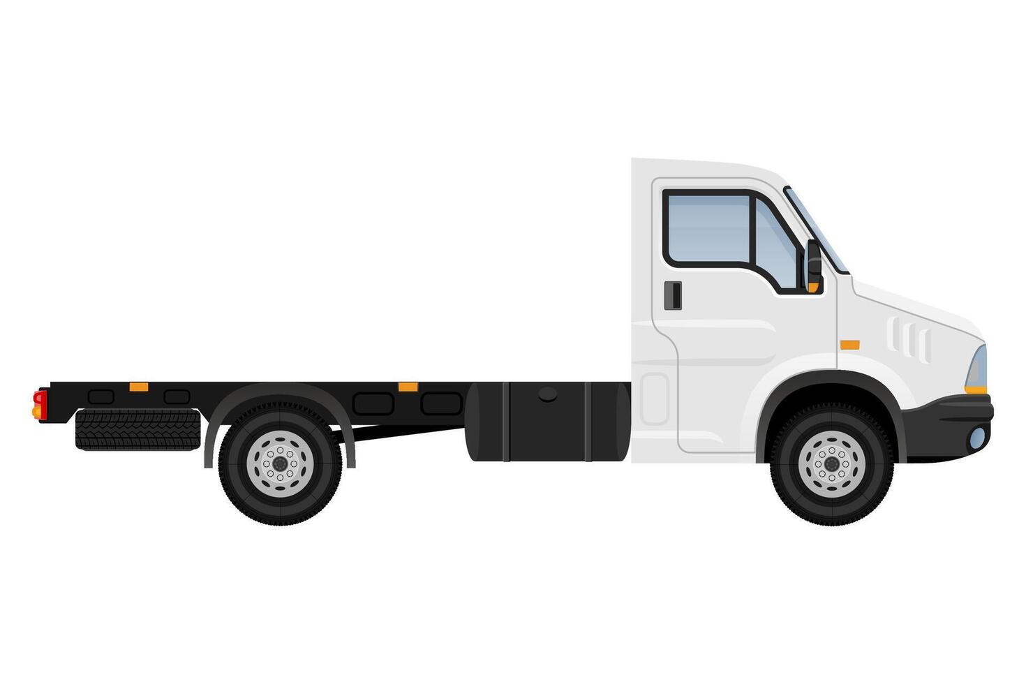 small truck van lorry for transportation of cargo goods stock vector illustration isolated on white background