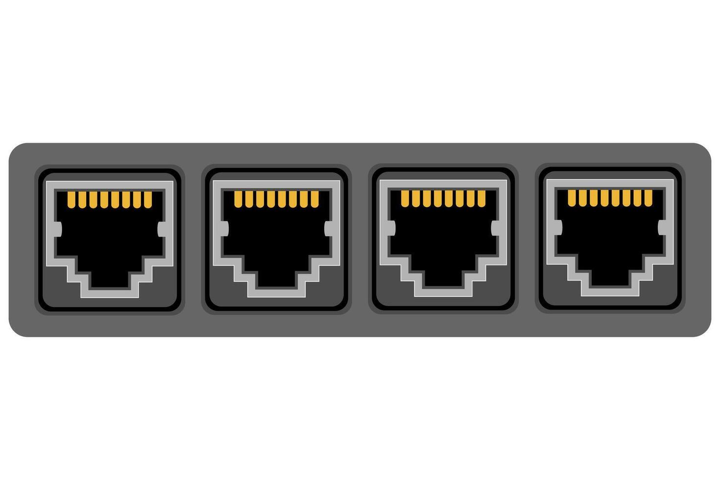 lan connector for internet transmission vector illustration isolated on white background