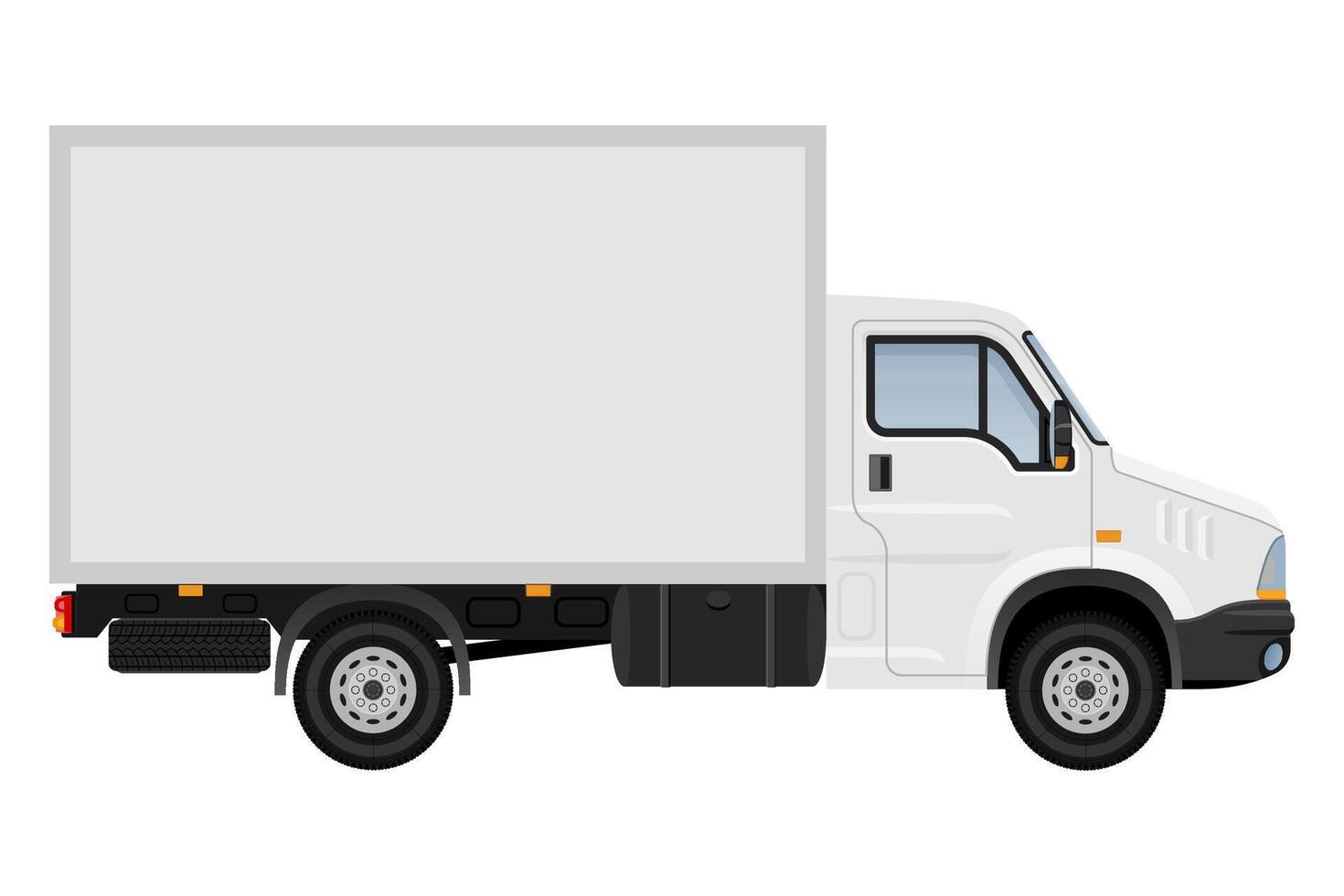small truck van lorry for transportation of cargo goods stock vector illustration isolated on white background