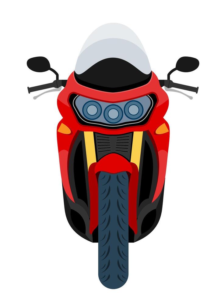 motorbike modern fast sports motorcycle vector illustration isolated on white background