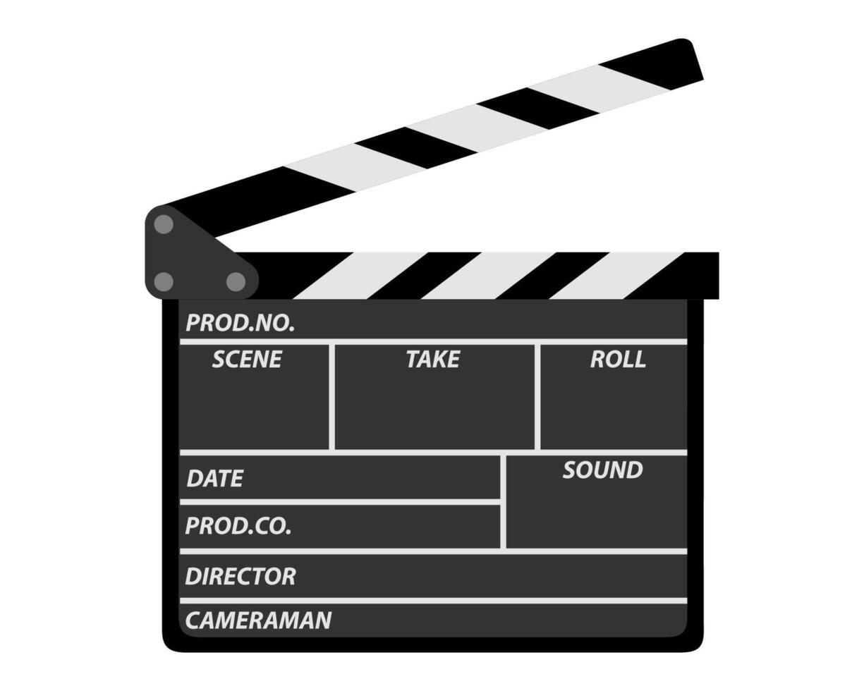 movie clapper stock vector illustration isolated on white background