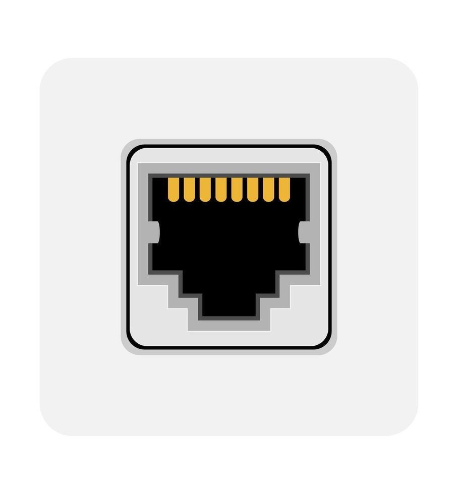 lan connector for internet transmission vector illustration isolated on white background