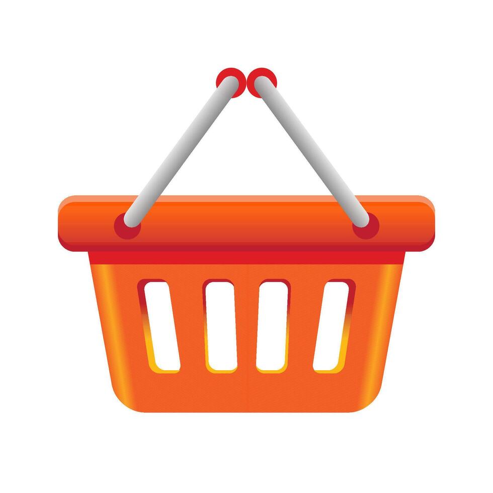 compras cesta icono en color. comprando mi comercio vector