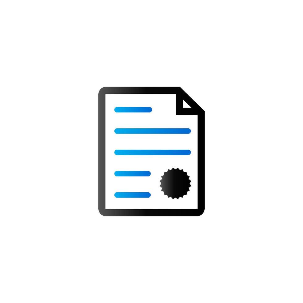 Contract document icon in duo tone color. Agreement arrangement loan vector