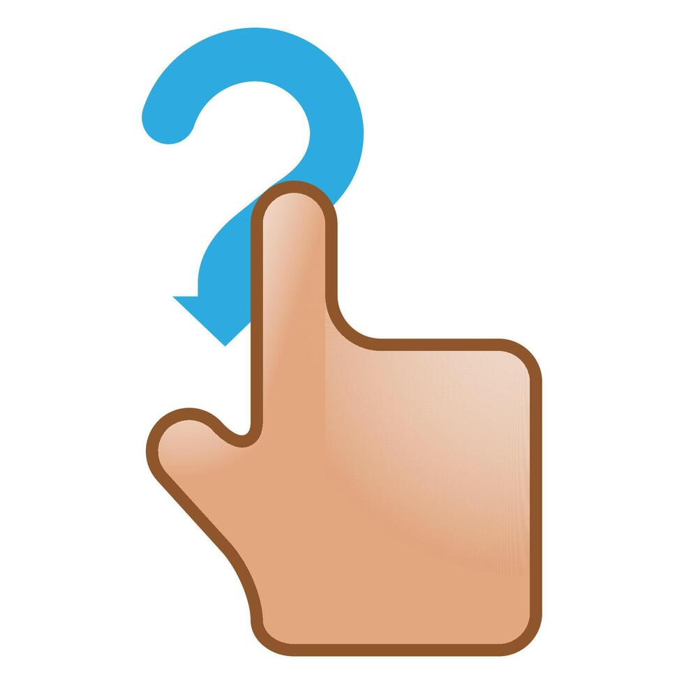 Finger gesture icon in color. Gadget touch pad smart phone laptop vector