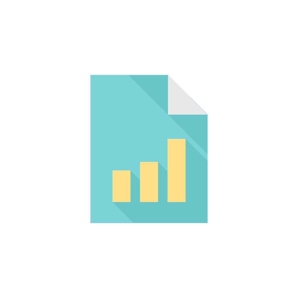 Business chart icon in flat color style. Business presentation meeting data finance growth vector