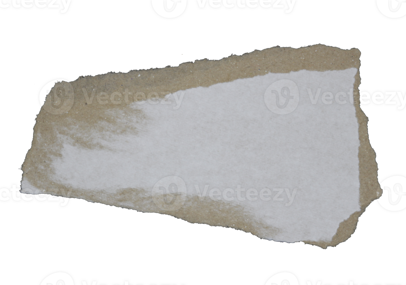 piece of white paper tear isolated on transparent background png file