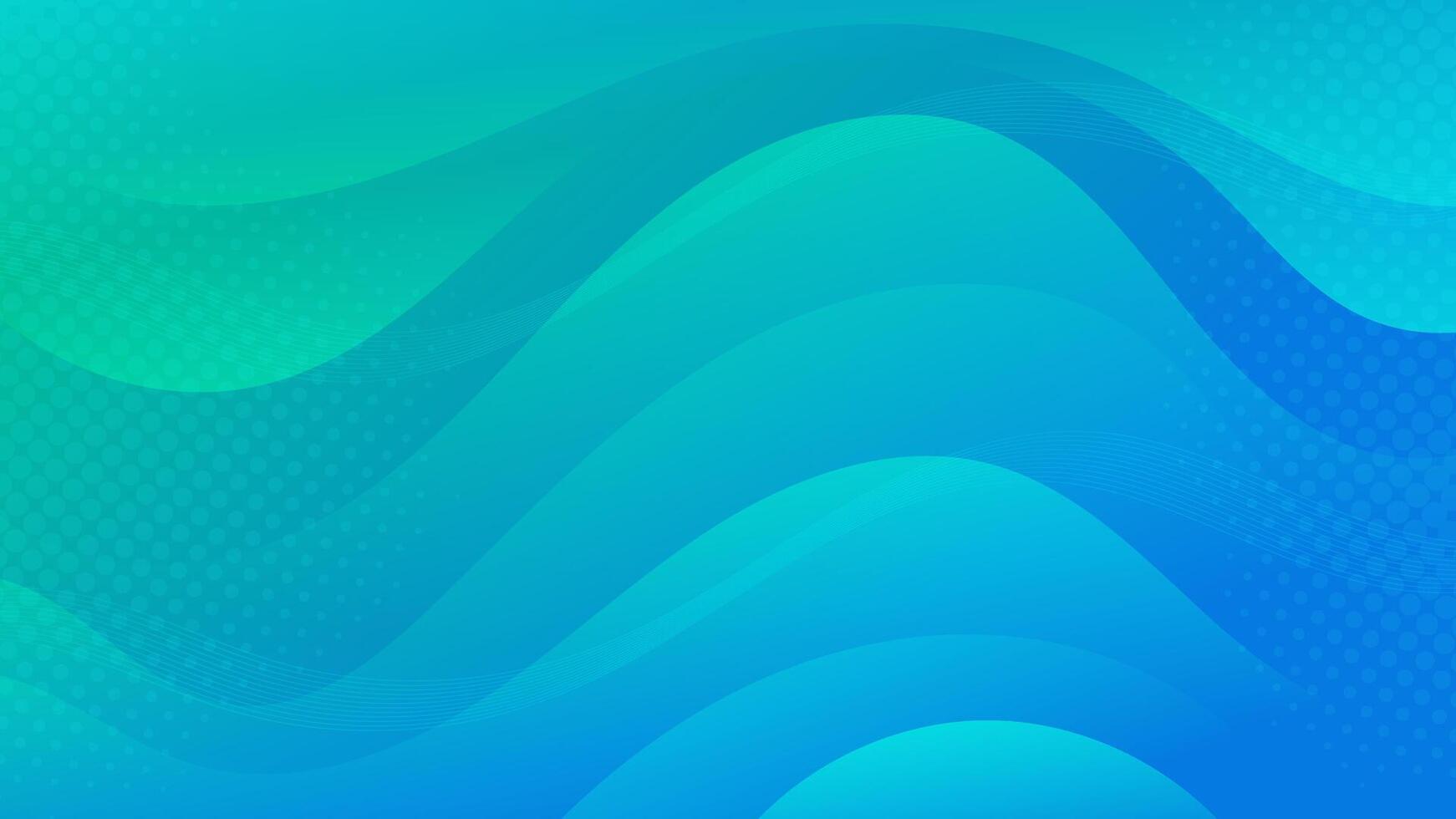 Abstract blue Green Background with Wavy Shapes. flowing and curvy shapes. This asset is suitable for website backgrounds, flyers, posters, and digital art projects. vector