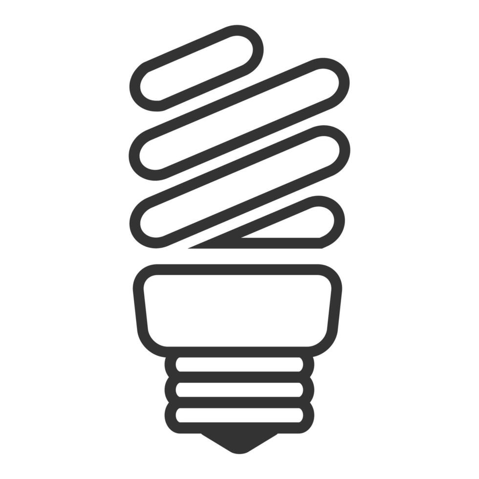 Black and white icon spiral lightbulb vector