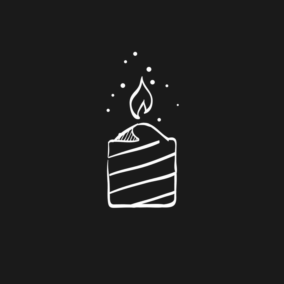 Candles doodle sketch illustration vector