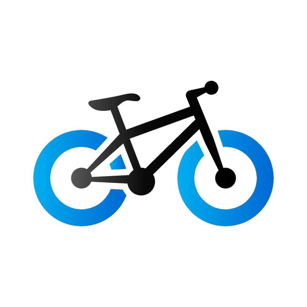 Fat tire bicycle icon in duo tone color. Sport transportation explore vector