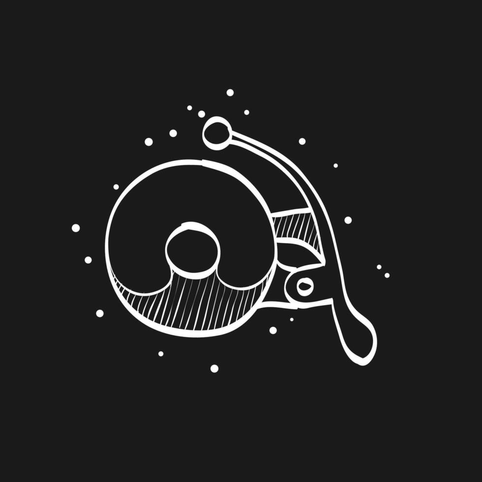 Bicycle bell doodle sketch illustration vector