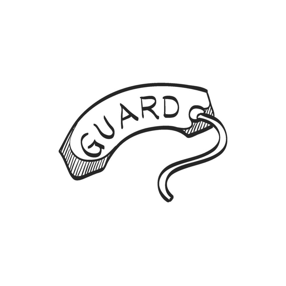 Hand drawn sketch icon rescue tube vector