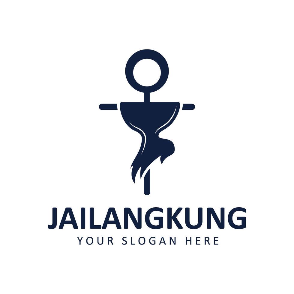 Jailangkung logo vector icon illustration design. A ghostly calling doll. Spiritual puppet game. Indonesian traditional ghosts puppet game.