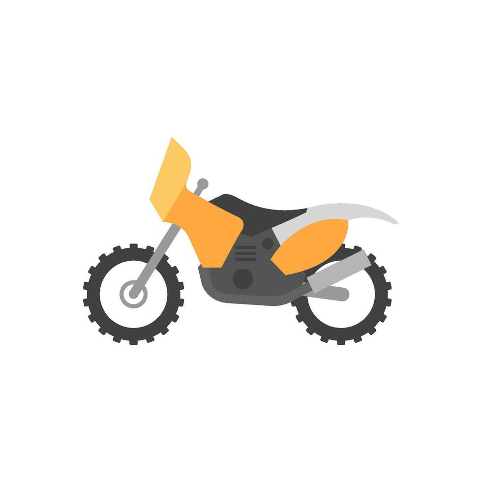 Motocross icon in flat color style. Rally offroad desert extreme sport outdoor vector