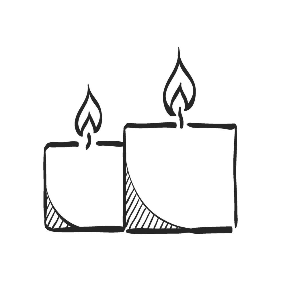 Hand drawn sketch icon candles vector