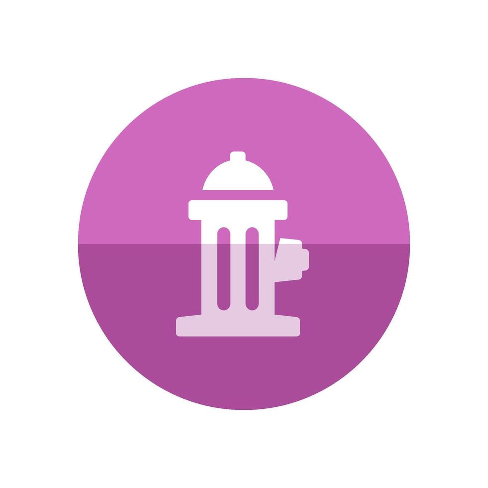Hydrant icon in flat color circle style. Fireman equipment street water source pressure vector